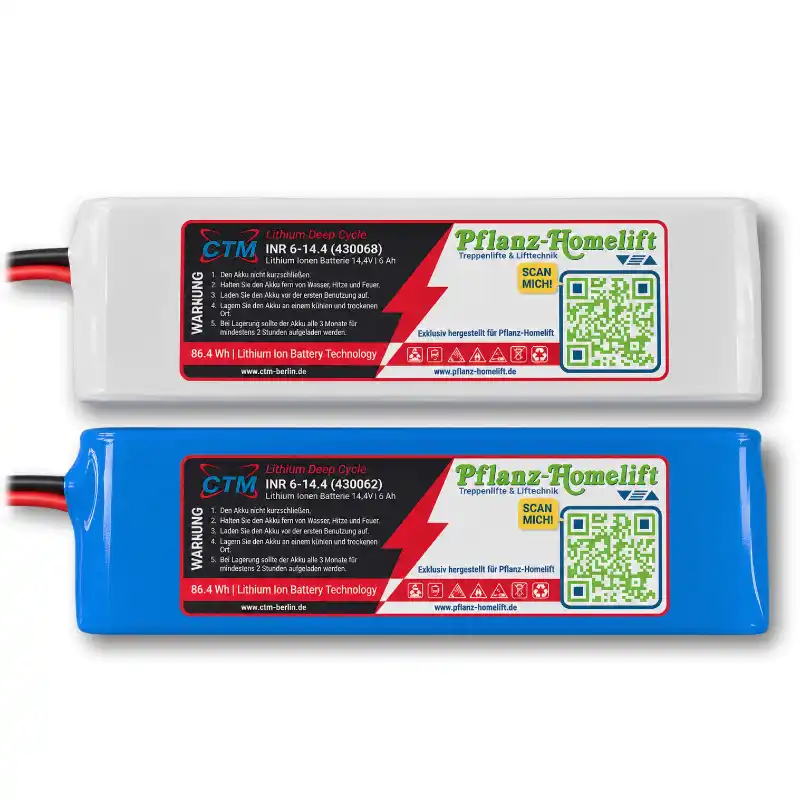 2 x Treppenlift Lithium-Ionen-Akkus universell für Acorn 180 / 80 oder Bison 80